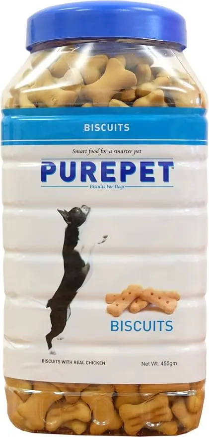 PUREPET Dog Treat Biscuits, Milk Flavour 455G Pack, All Life Stages