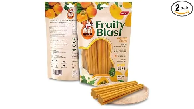 First Bark Fruity Blast Dog Treat Mango Bites, All Life Stages