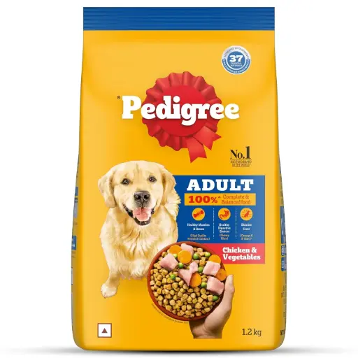 Pedigree Adult Dry Dog Food, Chicken & Vegetables, 1kg Pack