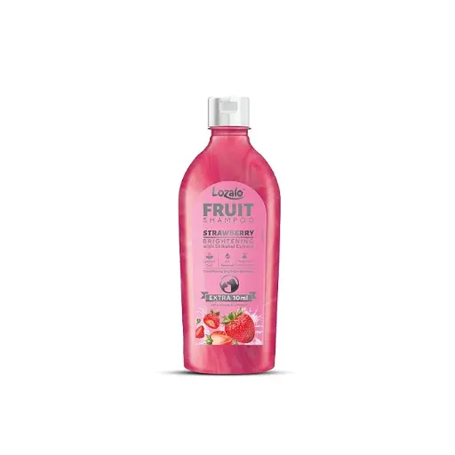 Lozalo Fruit Pet Shampoo 210 ml, Strawberry, Controls Bad Odour & Keep Pets Calm pH Balanced, Paraben Free Conditioning Shampoo for Dogs & Cats of All Breeds, Brightening with Shikakai Extract
