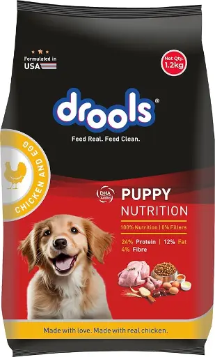 Drools Puppy Dry Dog Food Chicken and Egg , 1.2kg Pack