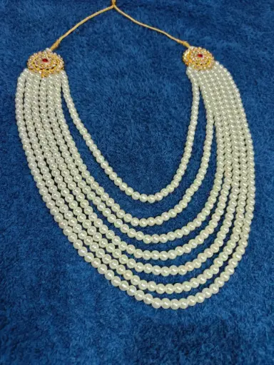 Pearl Stone & Studded AD(American Diamond) Necklace Jewellery For Pets